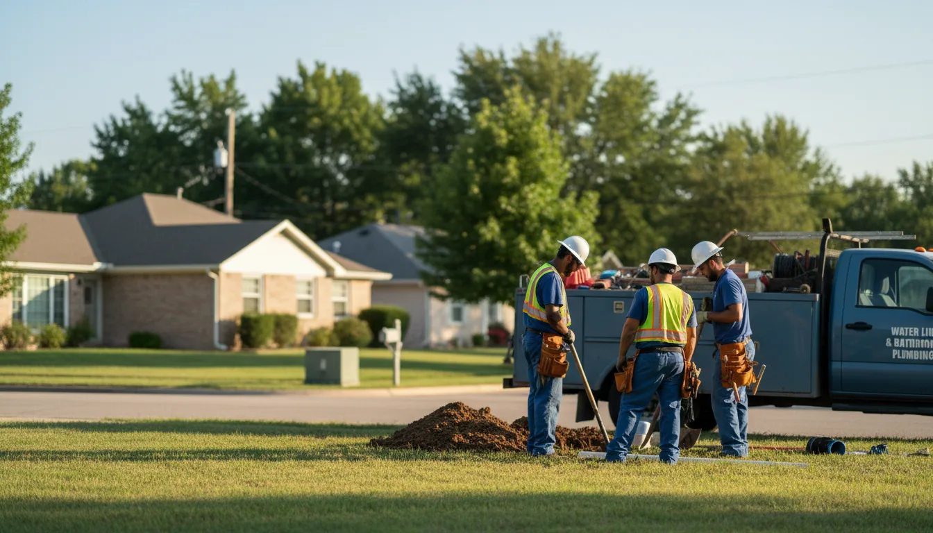 Residential water line and bathroom plumbing service in Foxworth, MS